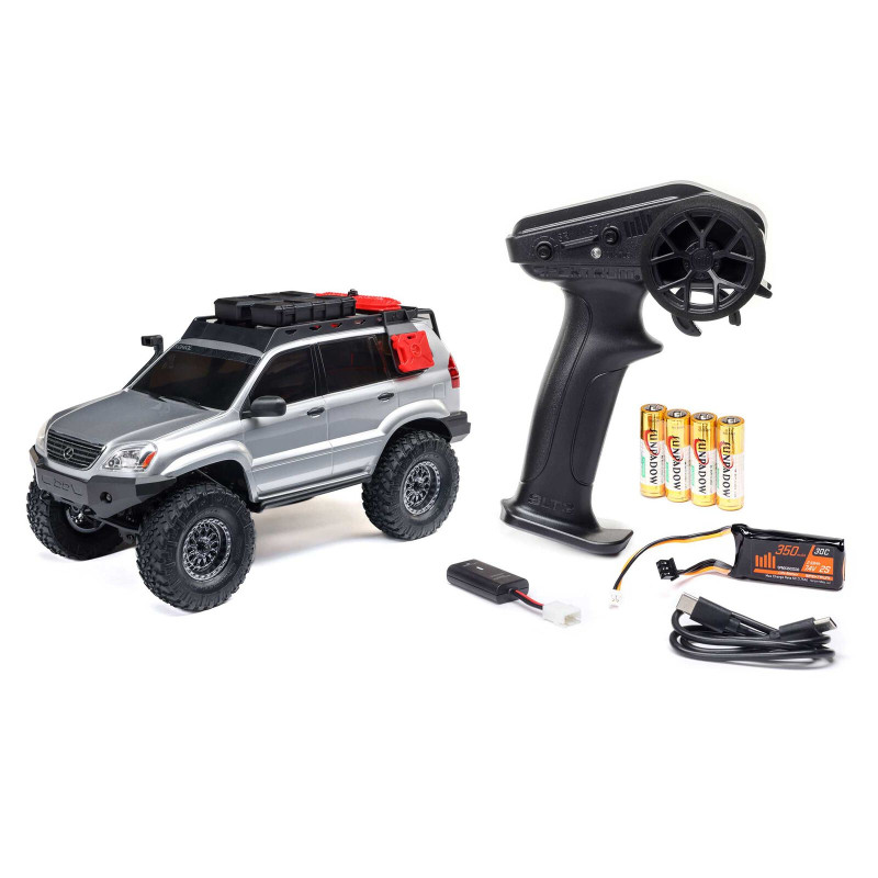 Axial 1/24 SCX24 Lexus GX 470 4X4 RTR Brushed Rock Crawler (Battery & Charger Included), gris