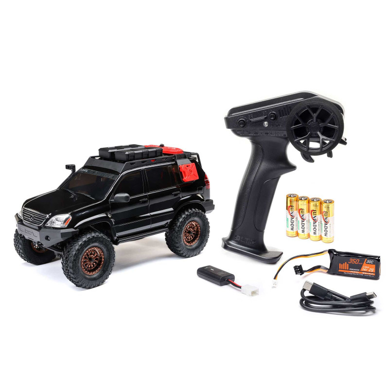 Axial 1/24 SCX24 Lexus GX 470 4X4 RTR Brushed Rock Crawler (Battery & Charger Included) noir