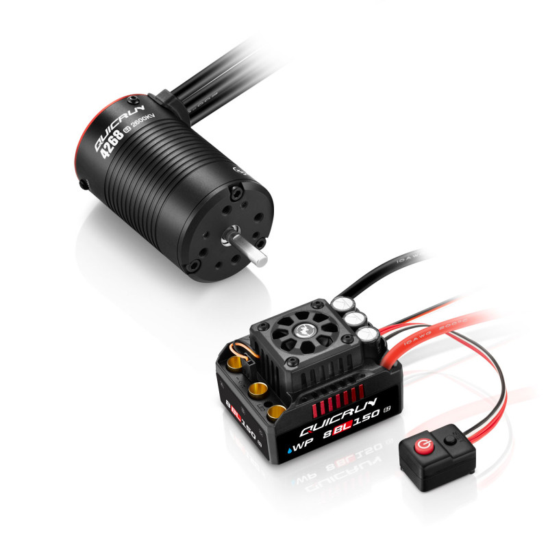 Combo Brushless Hobbywing QuicRun WP-8BL150 G2 + 4268SL 2600Kv