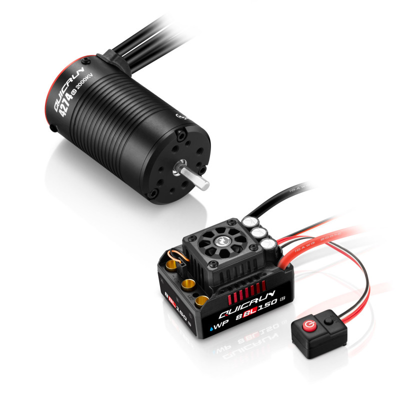 Combo Brushless Hobbywing QuicRun WP-8BL150 G2 + 4274SL 2000Kv