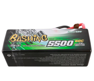 Batería Gens Ace Hardcase, Lipo 4S 14.8V 5500mAh 60C XT90 Plug
