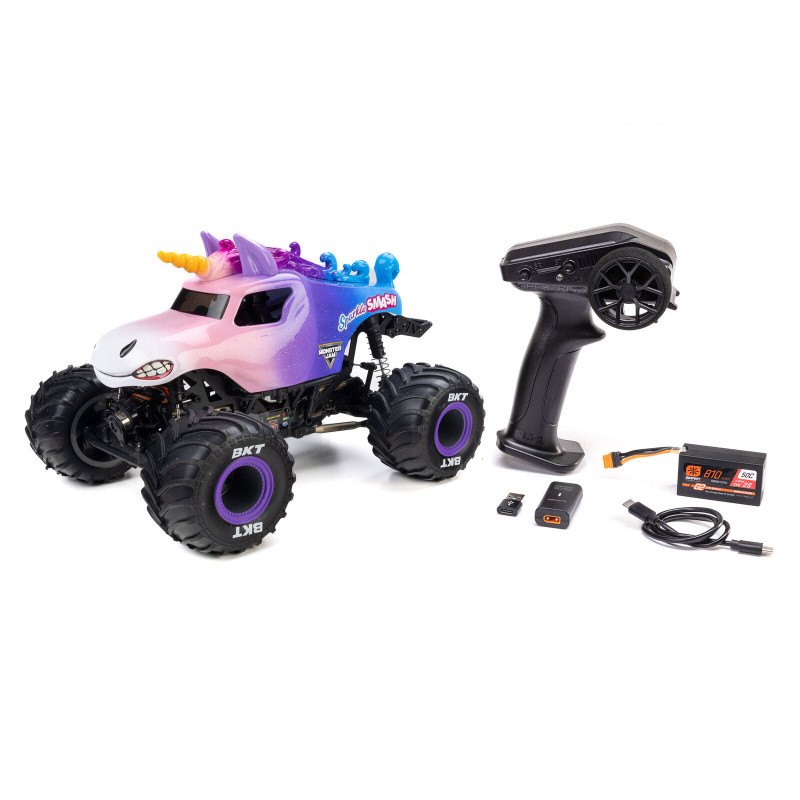 Losi 1/18 Mini LMT Sparkle Smash 2S 4X4 RTR Brushed MT (avec batterie et chargeur)