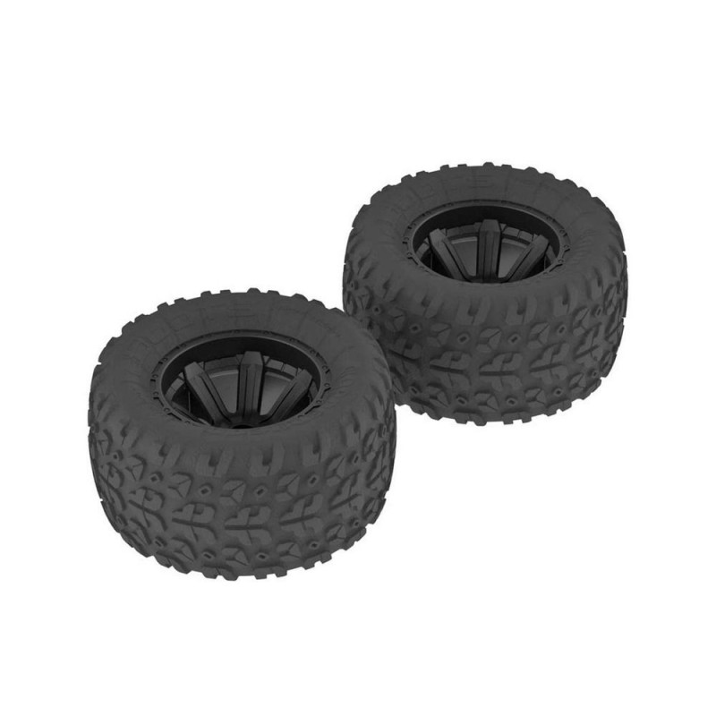 ARRMA AR550014 Copperhead MT Llanta/Rueda Pegada Negro (2)