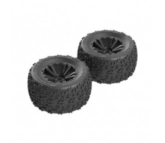 ARRMA AR550013 Copperhead MT 6S Tire/Wheel Glued Blk (2)