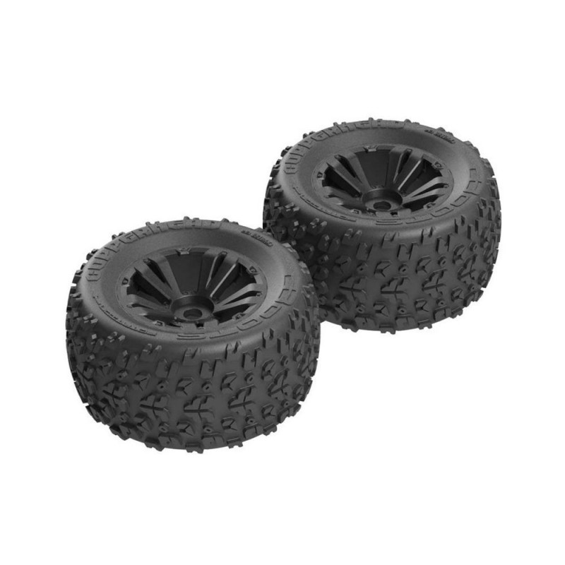 ARRMA AR550013 Copperhead MT 6S Tire/Wheel Glued Blk (2)