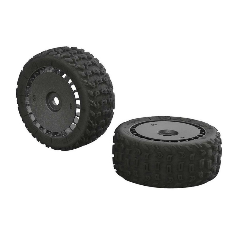 ARRMA AR550048 KATAR T 6S Tire/Wheel Set Talion (2)