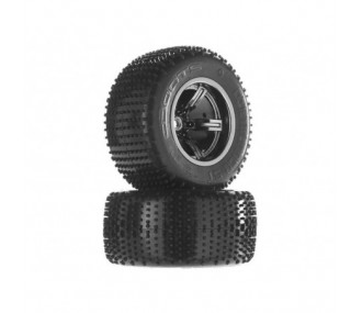 ARRMA AR550009 Dirtrunner ST Tire/Whl Blk/Chrm Re (2)