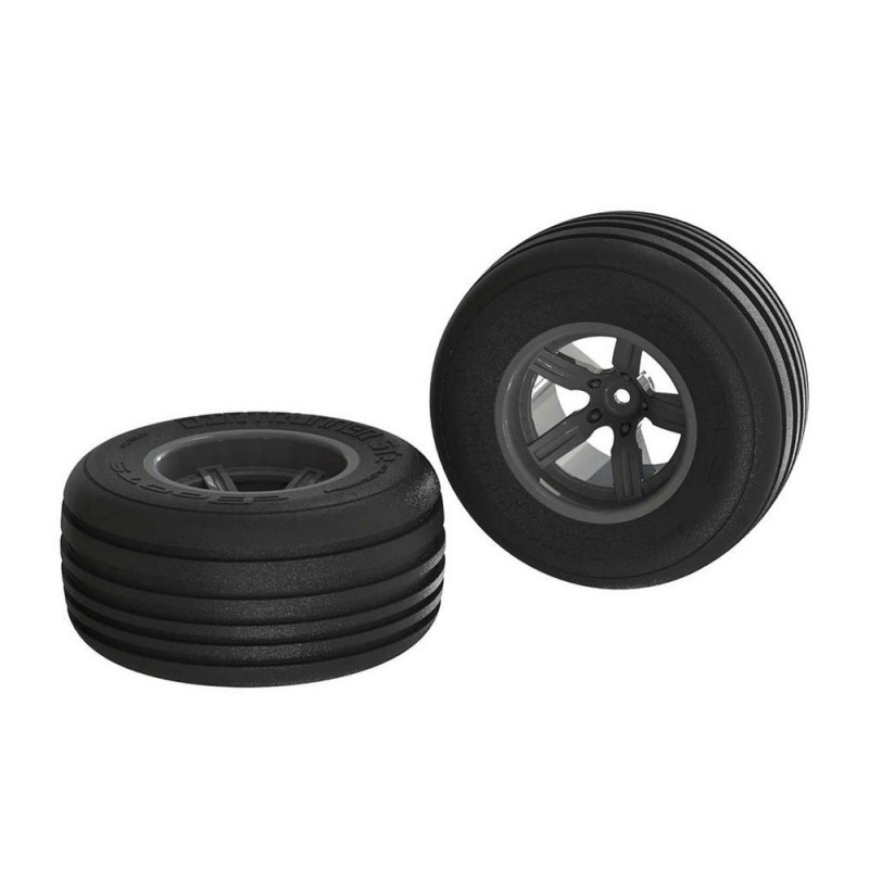 ARRMA AR550040 Dirt Runner ST Front Tire Set Glued Black