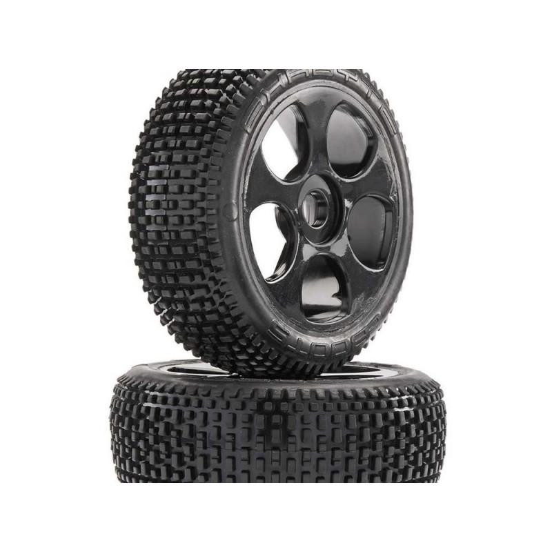 ARRMA AR550012 Exabyte BGY 6S Tire/Wheel Glued Black (2)