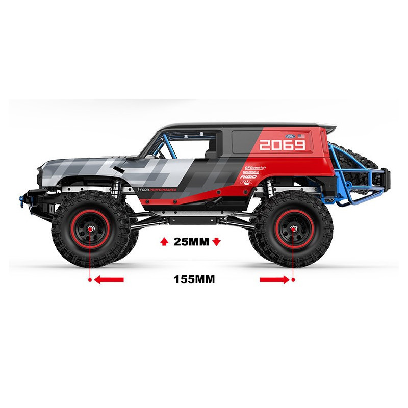 MJX Hyper GO - Crawler RC Ford Bronco R Baja 1000 4x4 1/18 RTR (HYH18P) 