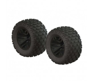 ARRMA AR550044 dBoots Fortress MT Tire Set Glued Blk (2)