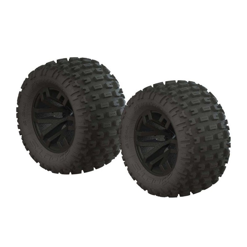 ARRMA AR550044 dBoots Fortress MT Tire Set Glued Blk (2)