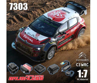 MJX Hyper GO - Voiture de rallye RC Citroën C3 WRC 4x4 brushless 1/7 (HY7303) 
