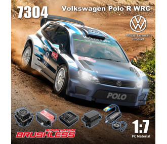 MJX Hyper GO - Voiture de rallye RC Volkswagen Polo R WRC 4x4 brushless 1/7 (HY7304) 
