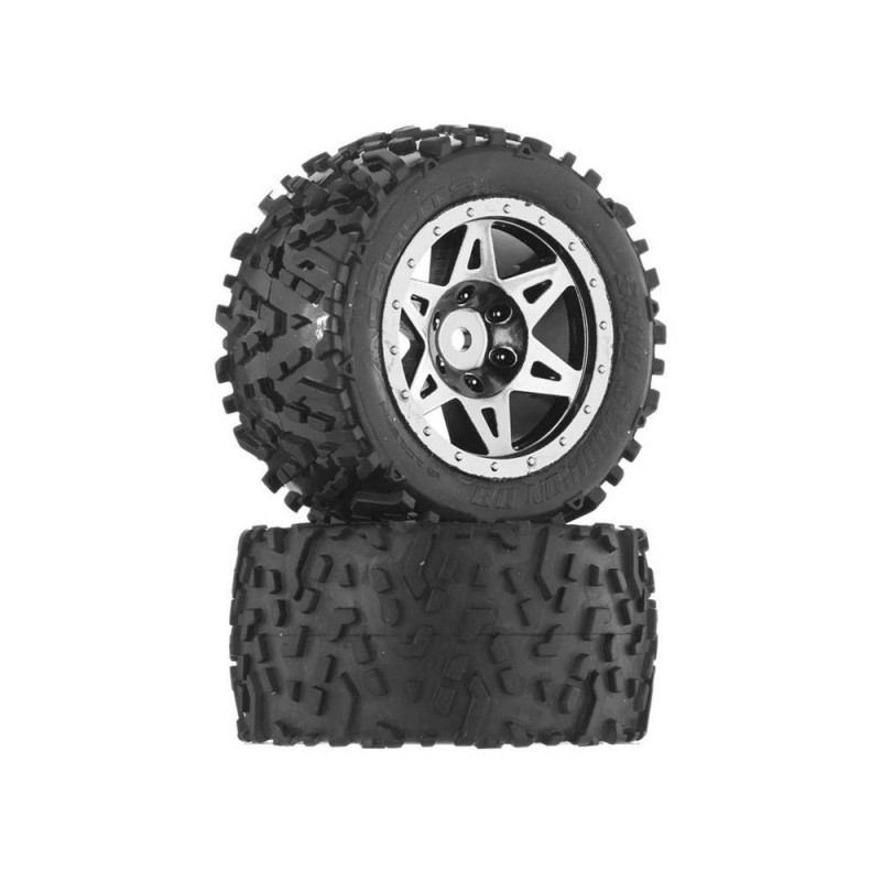 ARRMA AR550006 Sand Scorpion DB Tire/Wheel Glu Blk/Chrm