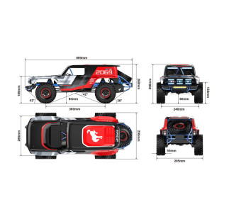 MJX Hyper GO - Crawler RC Ford Bronco R Baja 1000 4x4 1/8 RTR (HYH8P) 