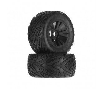ARRMA AR550034 Minokawa MT 6S Tire Wheel Glued Black (2)