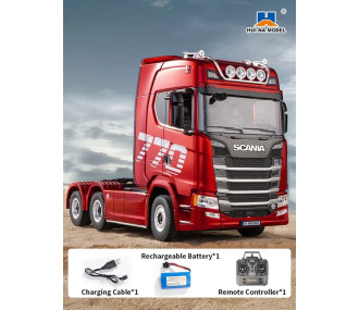 Huina - Camion tracteur RC Scania 770S V8 1/18 rouge (CH1501) 