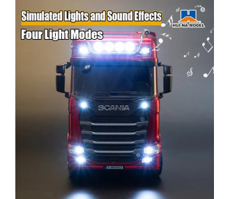 Huina - Camion tracteur RC Scania 770S V8 1/18 rouge (CH1501) 