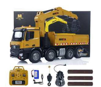 Huina - Camion benne RC 1538 avec bras de préhension 1/14 (CH1538) 