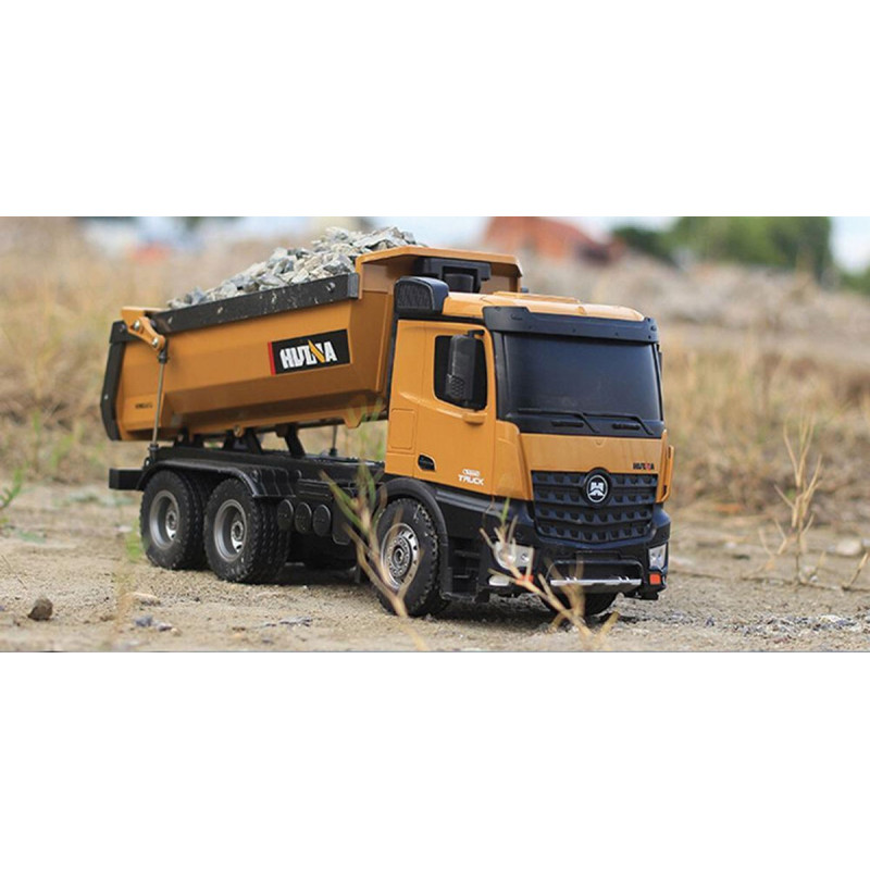 Huina - Camion benne RC 1582 tout métal 2,4 GHz 1/14 (CH1582) 