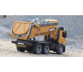 Huina - Camion benne RC 1582 tout métal 2,4 GHz 1/14 (CH1582) 