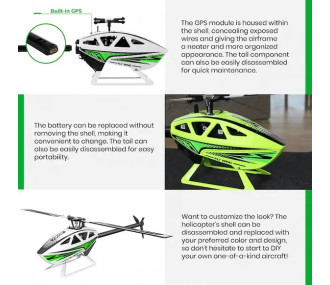 FLY WING - FW450L V3 helicoptère H1 - Vert RTF