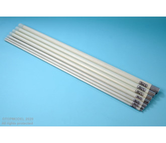 CLE D'AILE ALU 16x1mm AVEC FOURREAU FIBRE L 1m