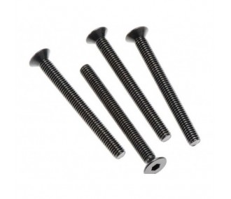 ARRMA AR722440 Flat Head Hex Machine Screw 4x40mm 4x4 (4)