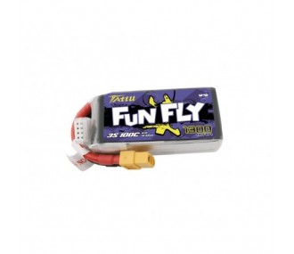 Batterie Tattu lipo Funfly Series 3S 11.1V 1300mAh 100C prise xt60
