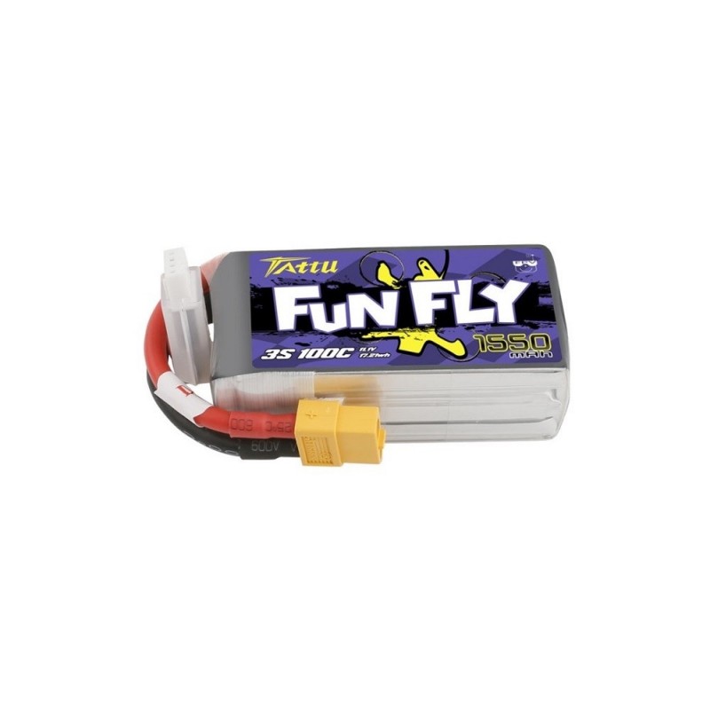 Tattu lipo Funfly Series 3S 11.1V 1550mAh 100C xt60 battery