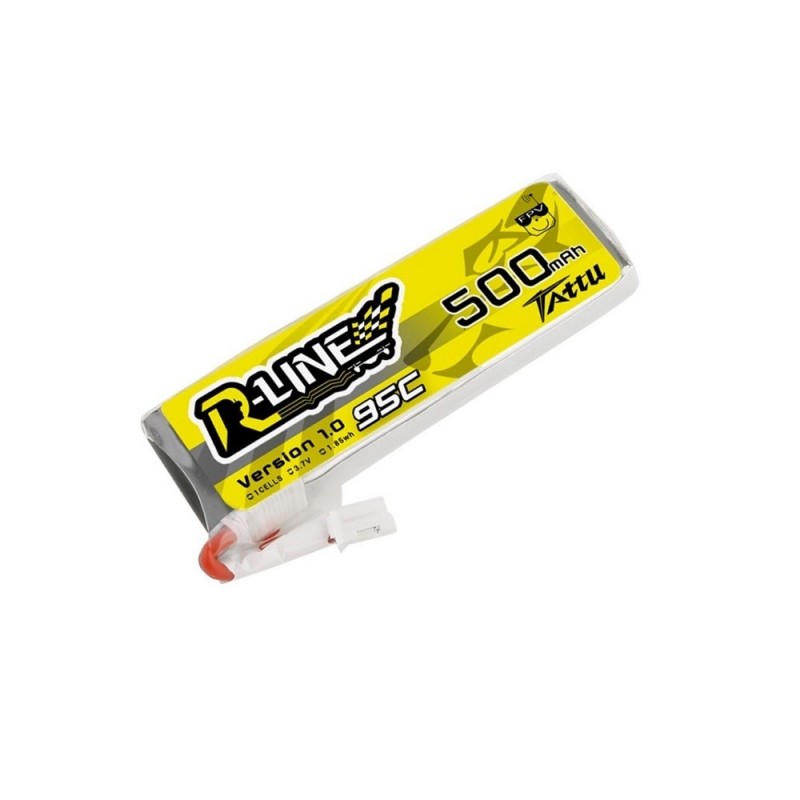 Batterie Tattu R-Line lipo 1S 3,7V 500mAh 95C prise JST-PHR