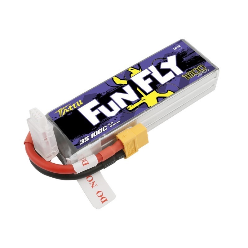 Akku Tattu lipo Funfly Series 3S 11.1V 1800mAh 100C Stecker xt60