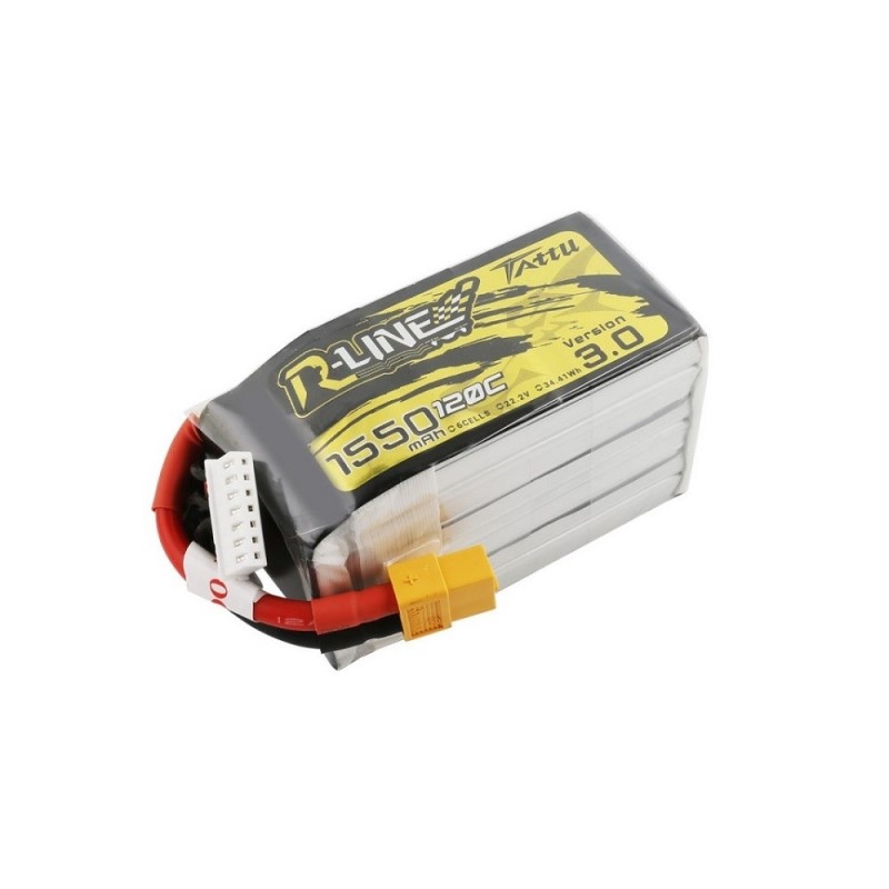 Battery Tattu R-line V3.0 lipo 6S 22.2V 1550mAh 120C xt60 socket