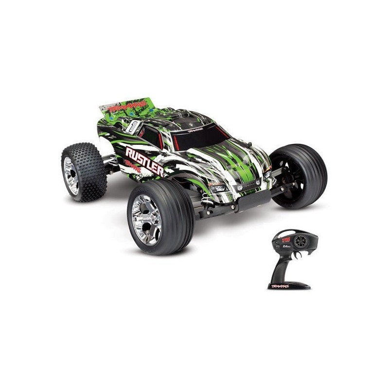 Traxxas Rustler Green XL-5 2WD Radio TQ & ID RTR (Without Battery/Charger) 37054-4
