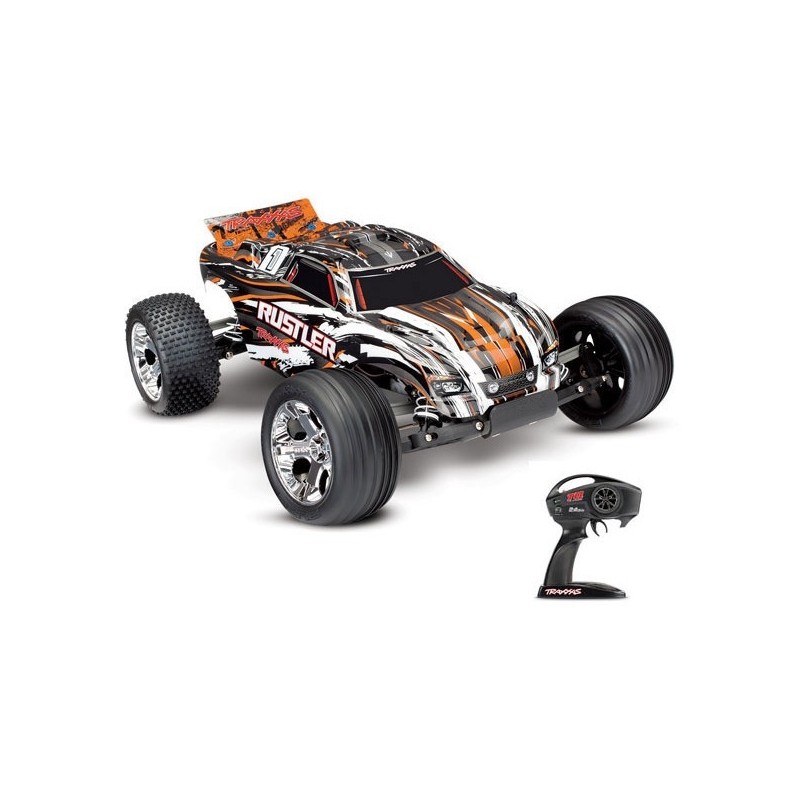 Traxxas Rustler Orange XL-5 2WD Radio TQ & ID RTR (Without Battery/Charger) 37054-4