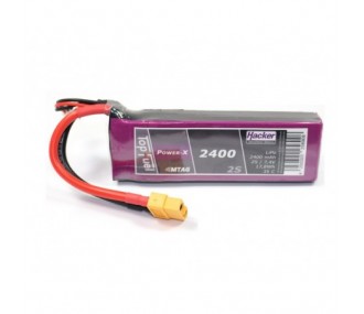 Batteria Lipo Hacker TopFuel Power-X MTAG 2S 7.4V 2400mAh 35C Socket XT60