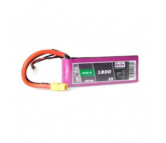 Batterie Lipo Hacker TopFuel Eco-X MTAG 3S 11.1V 1800mAh 25C Prise XT60