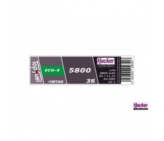 Hacker TopFuel Eco-X MTAG 3S 11.1V 5800mAh 20C Batería Lipo XT90S Plug