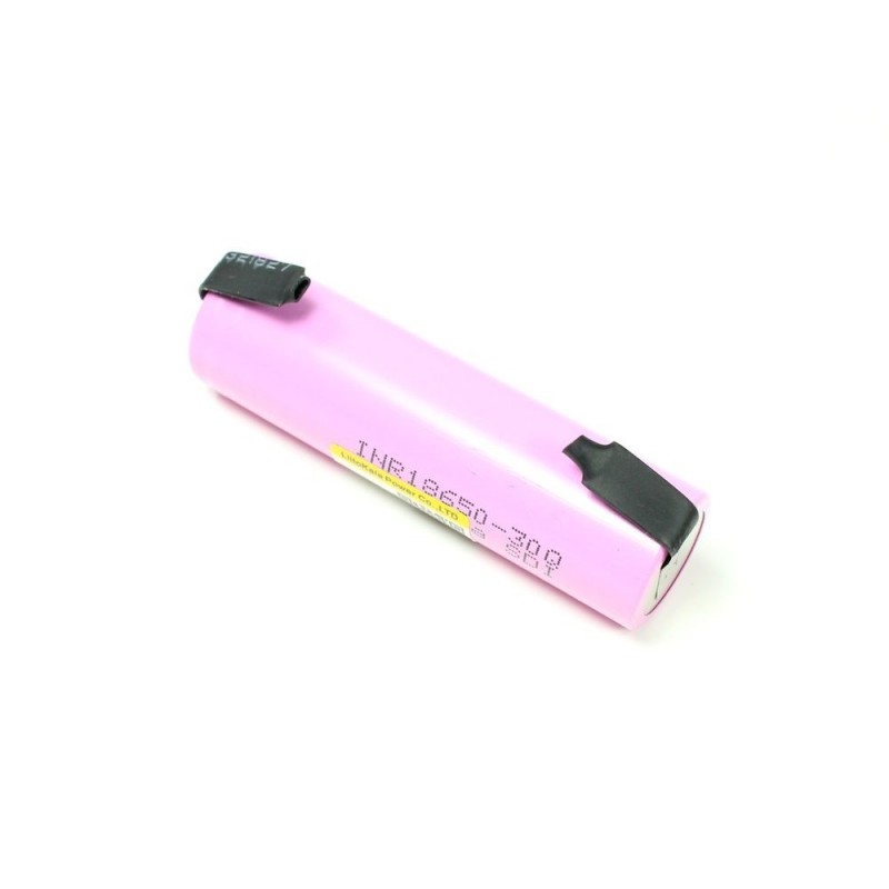 LiIon 1S 3000mAh 30A FLASH RC battery (18650 format) - with tabs