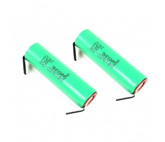 Accus (2 pcs) LiIon 1S 2500mAh 20A SAMSUNG (format 18650) - avec tabs