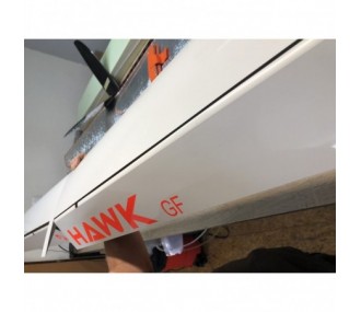Modello Hawk 3.6 GF (Giant Flap) bianco e rosso F5J VR