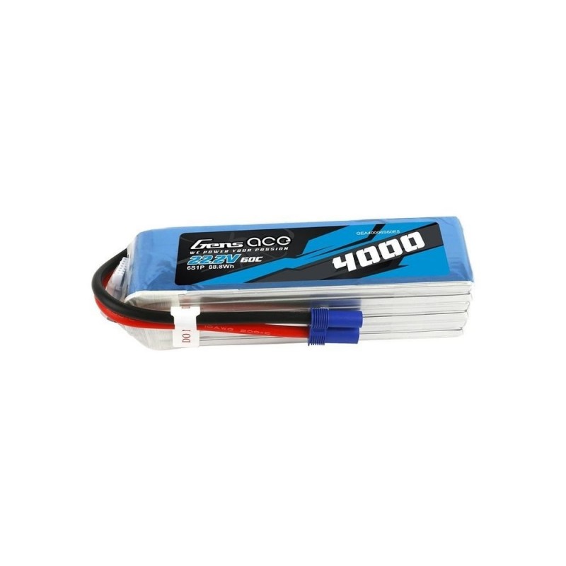 Batterie Gens ace lipo 6S 22.2V 4000mAh 60C prise EC5