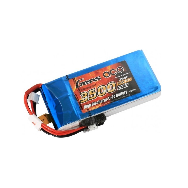 Gensace Batería LiPo Receptor 3500mAh 7.4V 2S1P