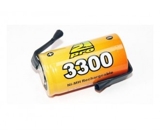 Single stick battery A2PRO 1.2V 3300 mAh with soldering lugs