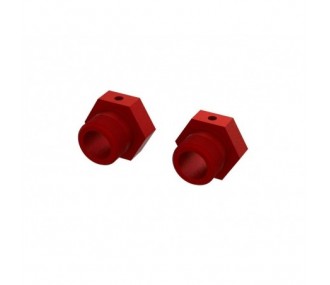 ARRMA Rueda Aluminio Hex 24mm (Rojo) (2)