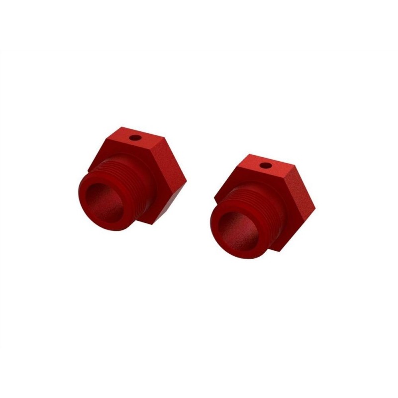 ARRMA Rueda Aluminio Hex 24mm (Rojo) (2)