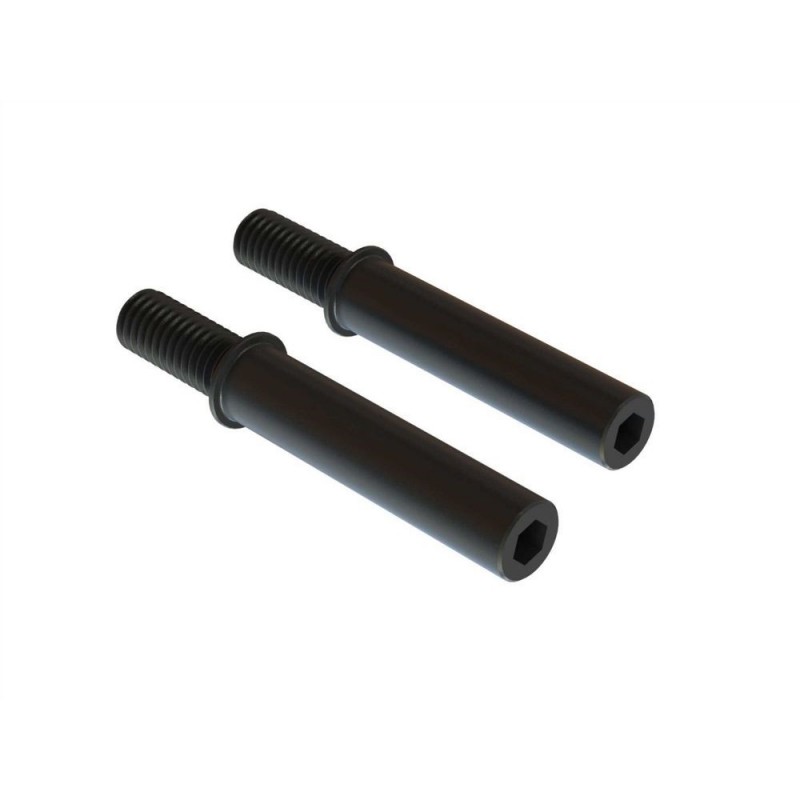 ARRMA Poste de dirección de acero 6x40mm (Negro) (2)