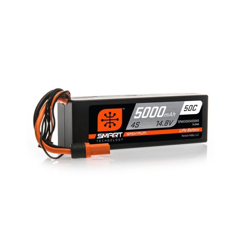 Smart Lipo 4S 14.8V 5000mAh 50C Battery Spektrum