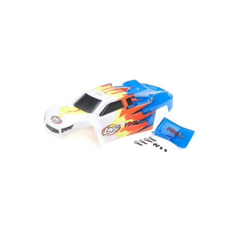 LOSI - Body, Blue/White: Mini-T 2.0